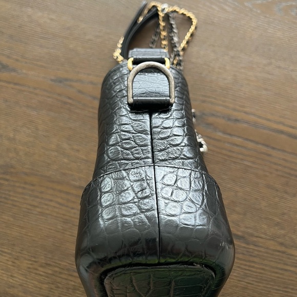 CHANEL Crocodile Embossed Calfskin Gabrielle Coco Hobo Small Bag 💯 Authentic - Picture 14 of 15